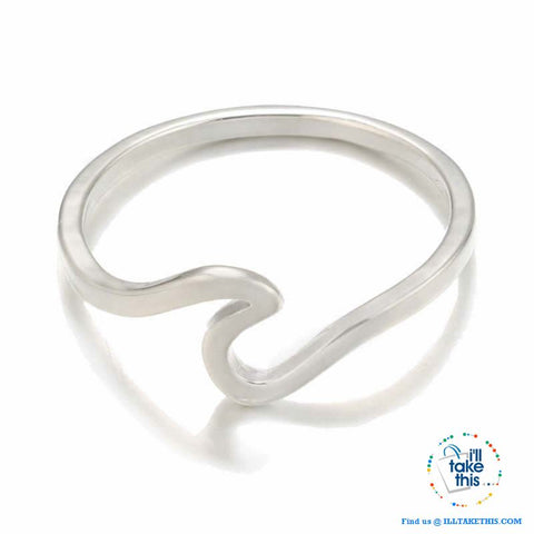 Image of Minimalist Wave Rings for Women, Midi Ring Knuckle in Rose Gold, Gold or Silver - I'LL TAKE THIS