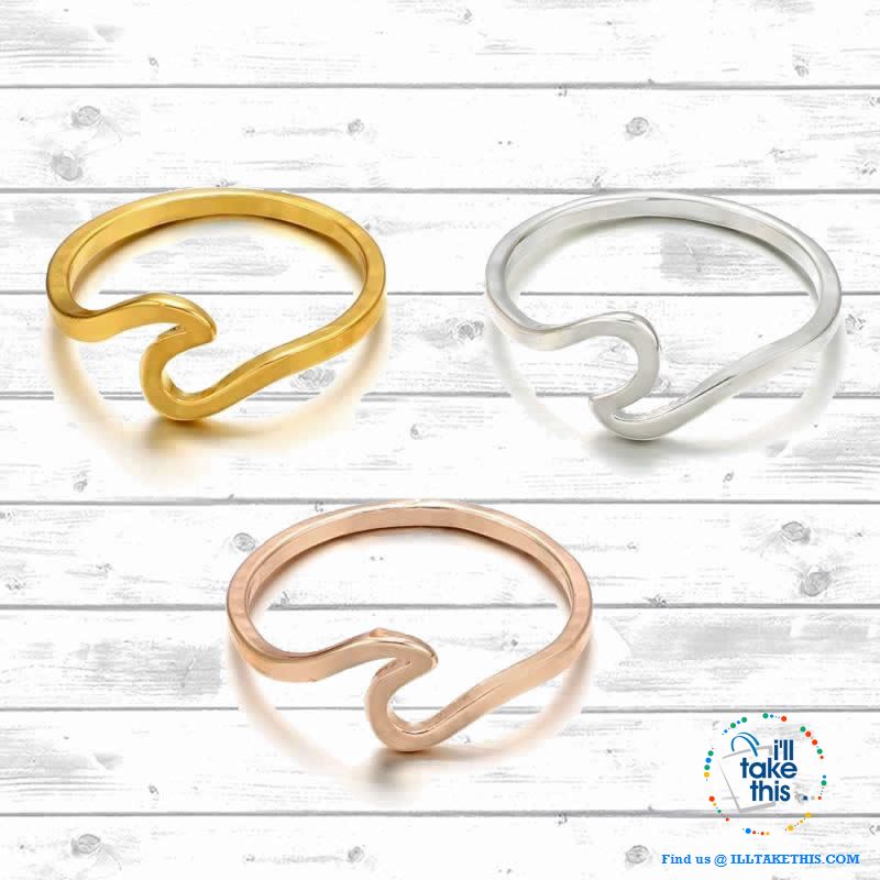 Minimalist Wave Rings for Women, Midi Ring Knuckle in Rose Gold, Gold or Silver - I'LL TAKE THIS