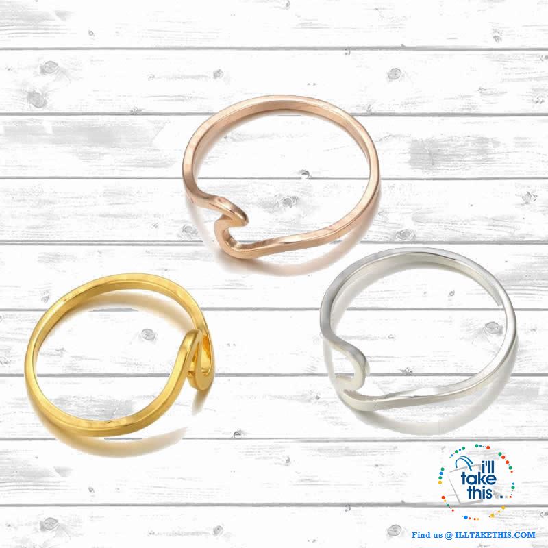 Minimalist Wave Rings for Women, Midi Ring Knuckle in Rose Gold, Gold or Silver - I'LL TAKE THIS
