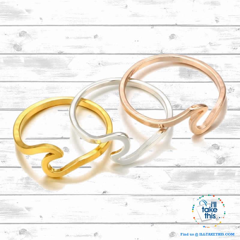 Minimalist Wave Rings for Women, Midi Ring Knuckle in Rose Gold, Gold or Silver - I'LL TAKE THIS