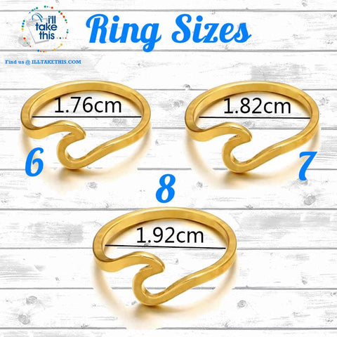 Image of Minimalist Wave Rings for Women, Midi Ring Knuckle in Rose Gold, Gold or Silver - I'LL TAKE THIS