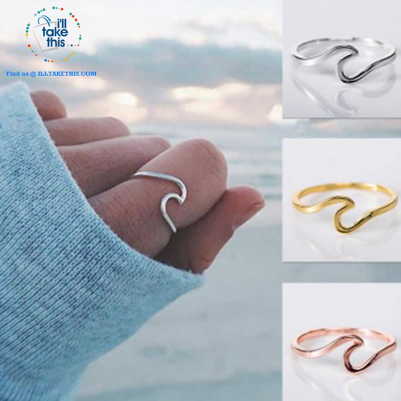 Minimalist Wave Rings for Women, Midi Ring Knuckle in Rose Gold, Gold or Silver - I'LL TAKE THIS