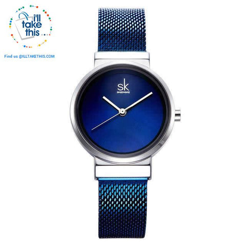 Image of Minimalist Women's close-weave mesh wristwatch, 3 color options set in Silver - I'LL TAKE THIS