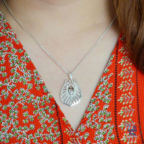 Image of American Eskimo Dog Pendant in Silver, Gold or Rose Gold plating with BONUS Link chain - I'LL TAKE THIS