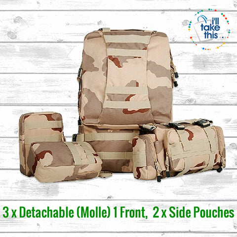 Image of Tactical Camouflage Backpack HUGE 50L Outdoor Sport, Climbing, Hiking, Camping, Travel Sports Bag - I'LL TAKE THIS