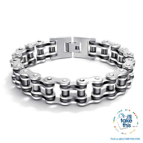 Image of Link Chain Bracelets - 11 Color Options in a Stainless Steel Link Chain Men's Bracelet