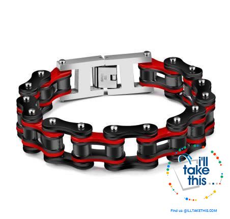 Link Chain Bracelets - 11 Color Options in a Stainless Steel Link Chain Men's Bracelet