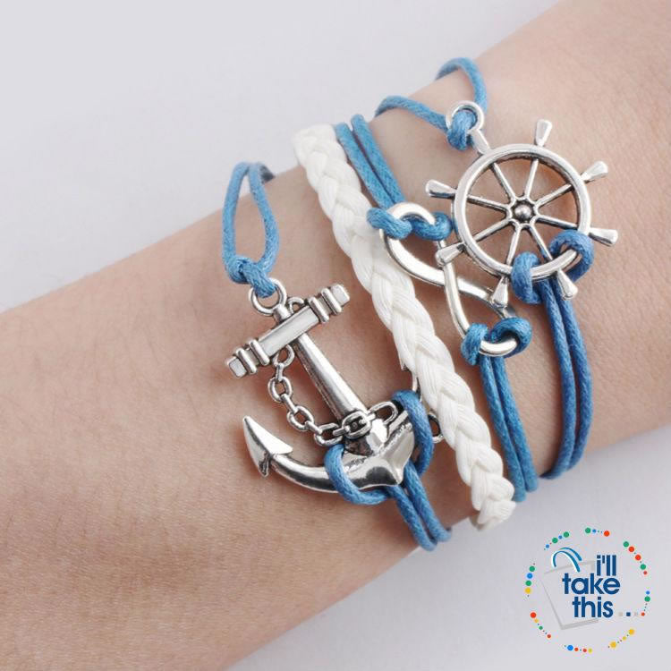 Nautical Charm Bracelet Handmade Rope/Knitting Collection, Channel your inner Skipper - I'LL TAKE THIS