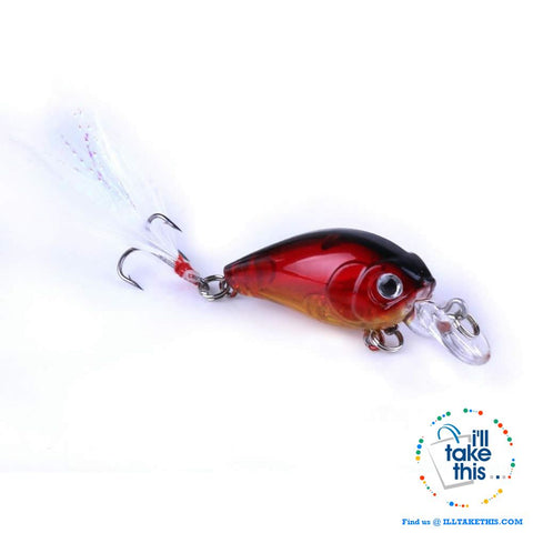 Image of Pack of 5 Crankbait Mini Chubby Fishing Lures  / 45mm 3.4g 0-0.3M - I'LL TAKE THIS