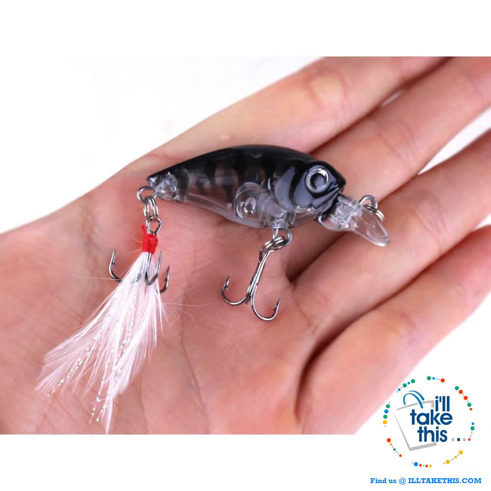 Pack of 5 Crankbait Mini Chubby Fishing Lures  / 45mm 3.4g 0-0.3M - I'LL TAKE THIS