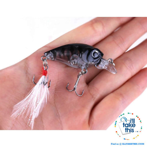 Image of Pack of 5 Crankbait Mini Chubby Fishing Lures  / 45mm 3.4g 0-0.3M - I'LL TAKE THIS