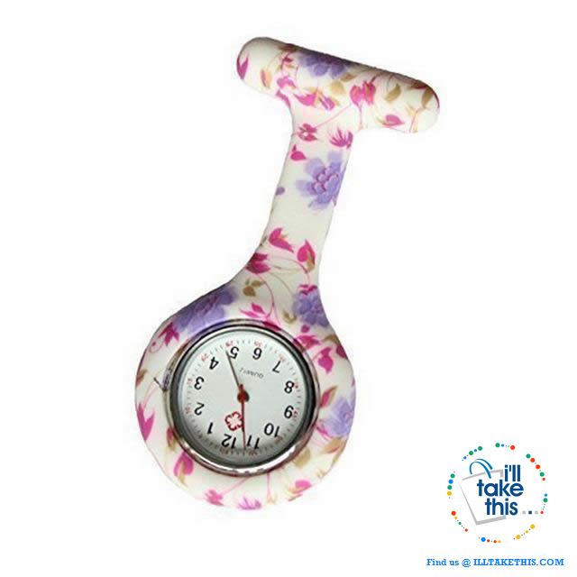 Pocket Watch Nurse Watch Fob Hanging Medical style, Silicone Stainless Round Dial Quartz Fob watch - I'LL TAKE THIS