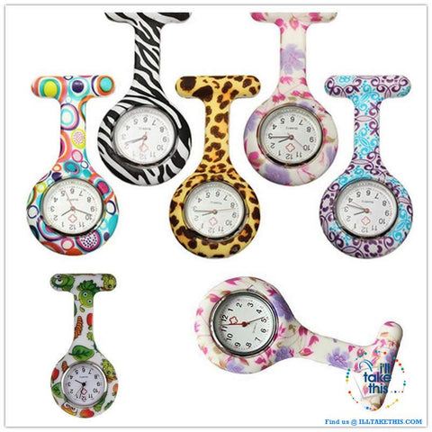 Image of Pocket Watch Nurse Watch Fob Hanging Medical style, Silicone Stainless Round Dial Quartz Fob watch - I'LL TAKE THIS