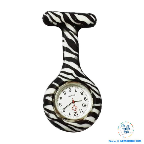 Image of Pocket Watch Nurse Watch Fob Hanging Medical style, Silicone Stainless Round Dial Quartz Fob watch - I'LL TAKE THIS