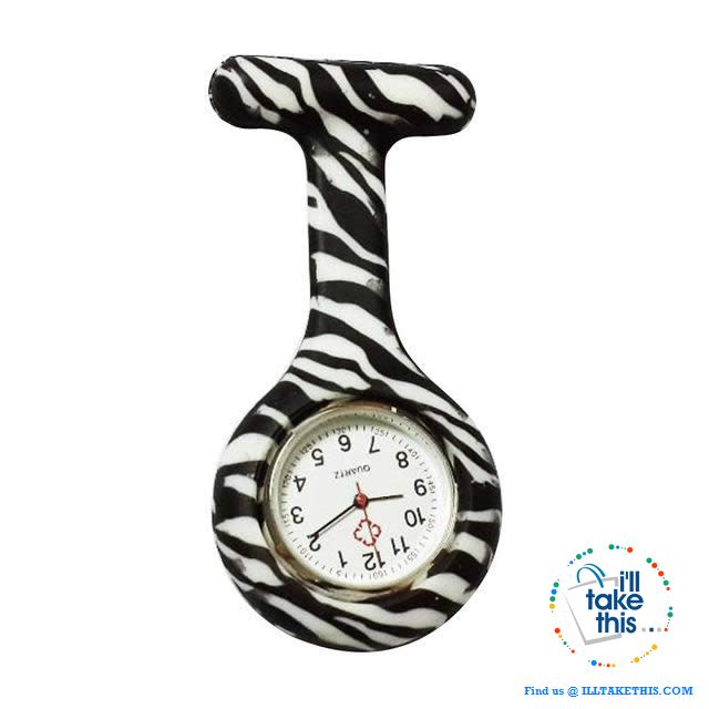 Pocket Watch Nurse Watch Fob Hanging Medical style, Silicone Stainless Round Dial Quartz Fob watch - I'LL TAKE THIS
