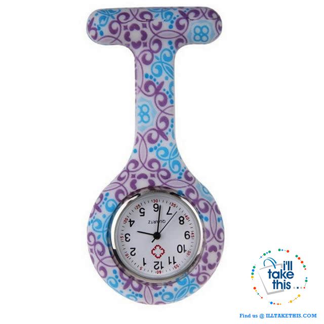 Pocket Watch Nurse Watch Fob Hanging Medical style, Silicone Stainless Round Dial Quartz Fob watch - I'LL TAKE THIS