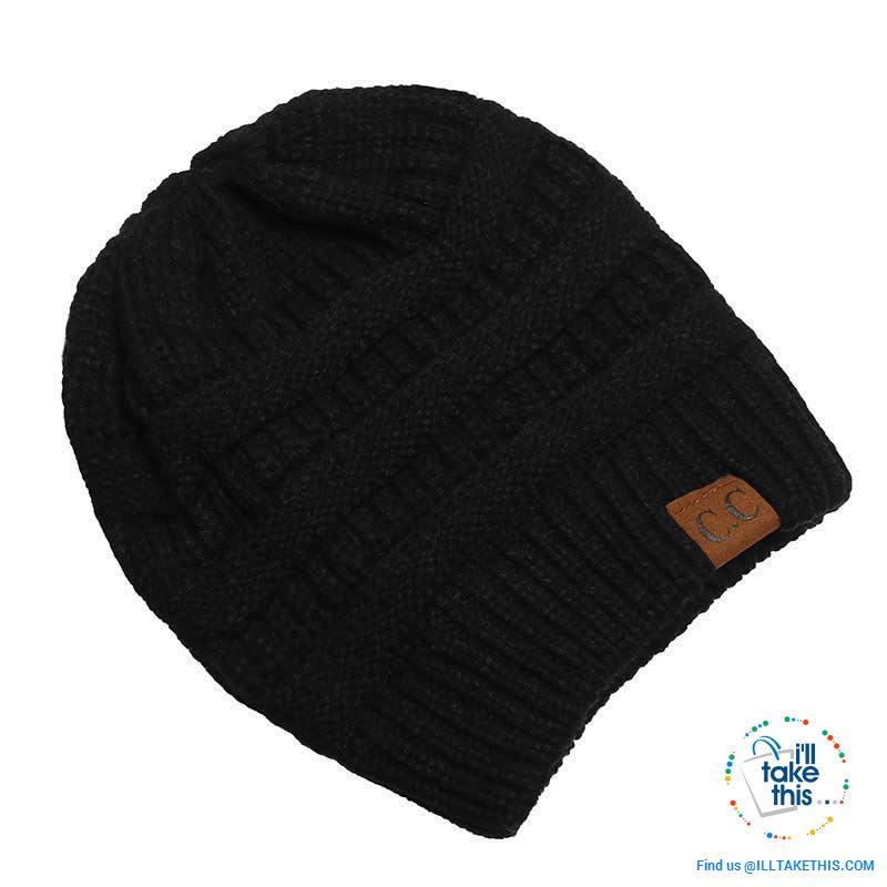 Ponytail Soft stretch Knitted Beanie, Skullies in 25 block Color options - I'LL TAKE THIS