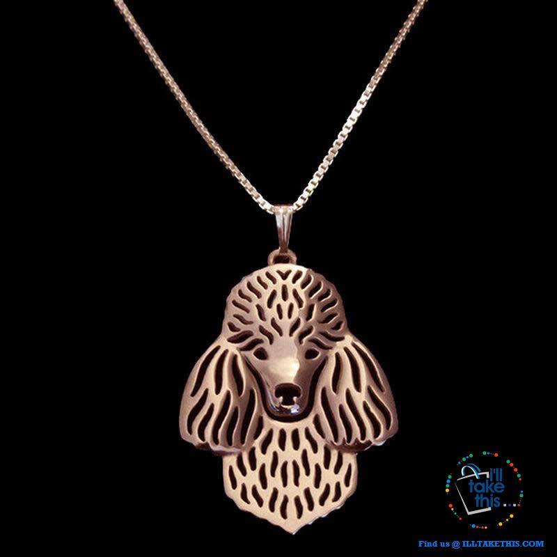 Super Cute Poodle Dog Pendant in Rose Gold, Gold or Silver plating with Bonus Necklace - I'LL TAKE THIS