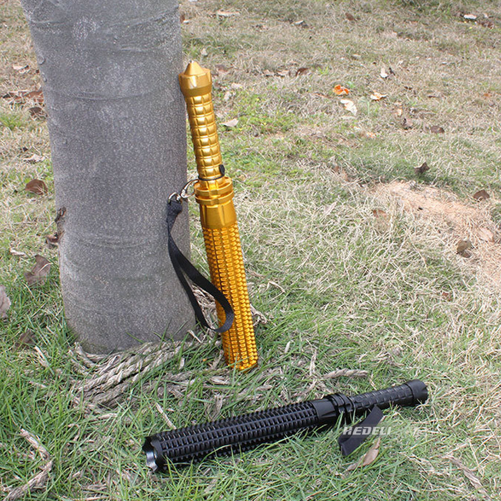 Baton Flashlight Self Defense powerful LED Telescoping cree xml t6 torch tactical flashlight, 18650 rechargeable - I'LL TAKE THIS