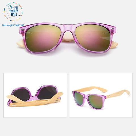 Image of Wooden Vintage Wayfarer Retro Sunglasses 20 Colors - UV 400 UVA/UB Protection Mirrored Polycarb Lens - I'LL TAKE THIS