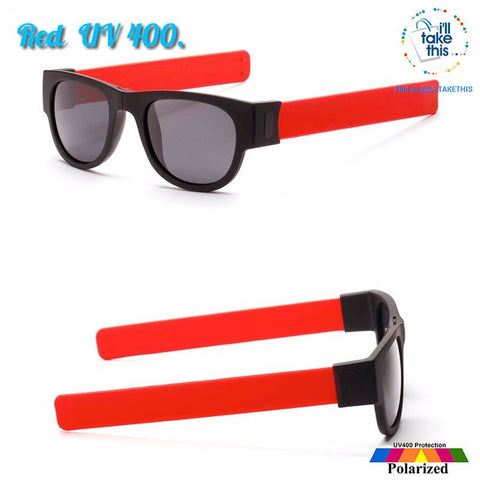 Image of Slap Sunglasses Polarized Slappable Bracelet Sun Glasses for Men/Women Unique Wristband Fold Shades - I'LL TAKE THIS