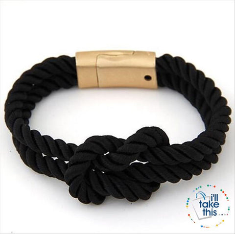 Image of Nautical Braided Nylon Rope Bracelet with Magnet Clasp - Uni-Sex - I'LL TAKE THIS
