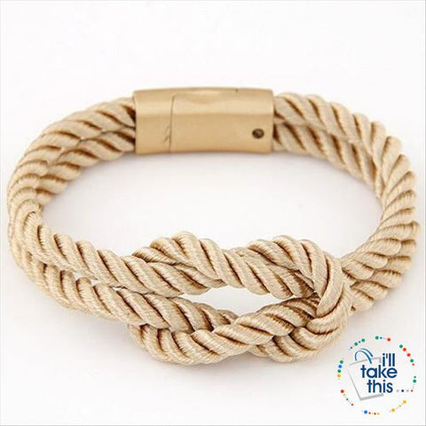 Image of Nautical Braided Nylon Rope Bracelet with Magnet Clasp - Uni-Sex - I'LL TAKE THIS