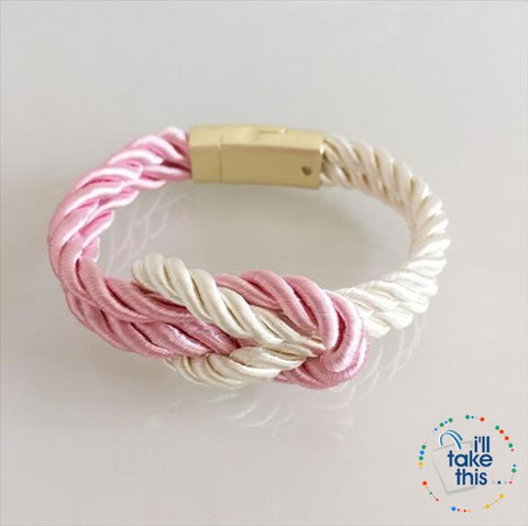 Image of Nautical Braided Nylon Rope Bracelet with Magnet Clasp - Uni-Sex - I'LL TAKE THIS
