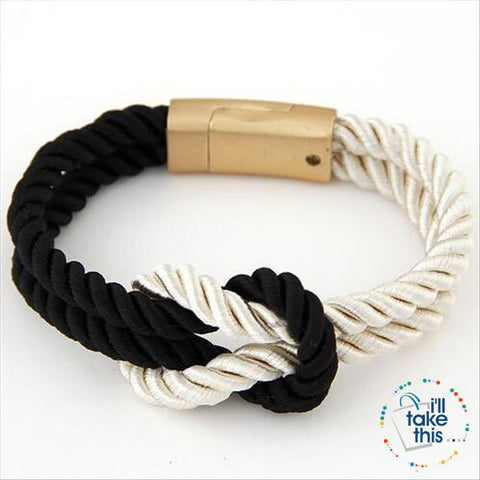 Image of Nautical Braided Nylon Rope Bracelet with Magnet Clasp - Uni-Sex - I'LL TAKE THIS