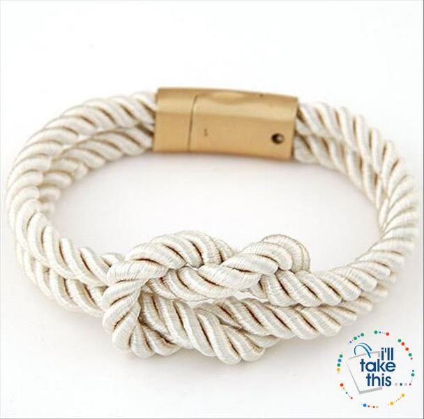 Nautical Braided Nylon Rope Bracelet with Magnet Clasp - Uni-Sex - I'LL TAKE THIS