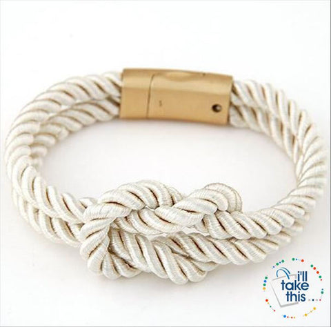 Image of Nautical Braided Nylon Rope Bracelet with Magnet Clasp - Uni-Sex - I'LL TAKE THIS