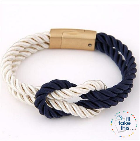 Image of Nautical Braided Nylon Rope Bracelet with Magnet Clasp - Uni-Sex - I'LL TAKE THIS