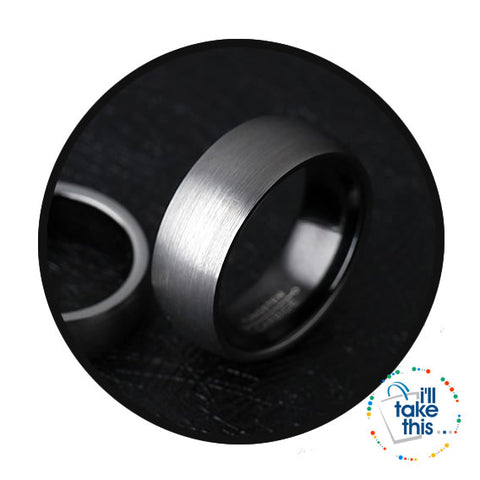 Image of Hand-crafted Wedding, Engagement, Couples Rings in Tungsten Steel - Rose Gold or Black Color đ - I'LL TAKE THIS