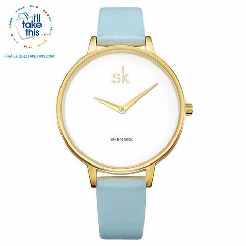 Image of Minimalist Women's Round Wrist Watch in Gold or Silver - I'LL TAKE THIS