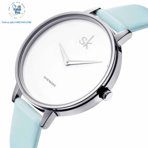 Image of Minimalist Women's Round Wrist Watch in Gold or Silver - I'LL TAKE THIS