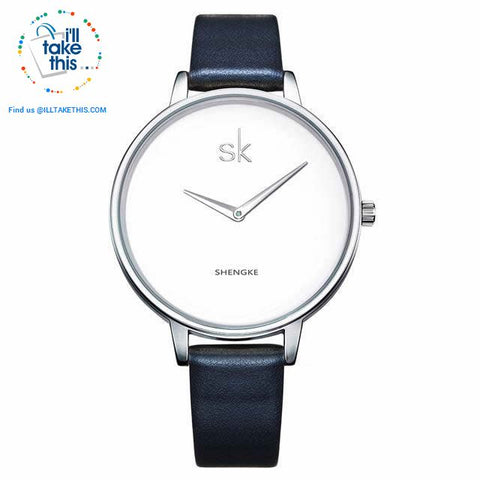 Image of Minimalist Women's Round Wrist Watch in Gold or Silver - I'LL TAKE THIS