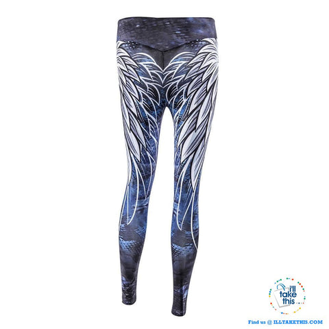 Image of Sheer Angel Wing 3D Printed Women's Leggings/Work Out Pants - 4 Colored Options - I'LL TAKE THIS