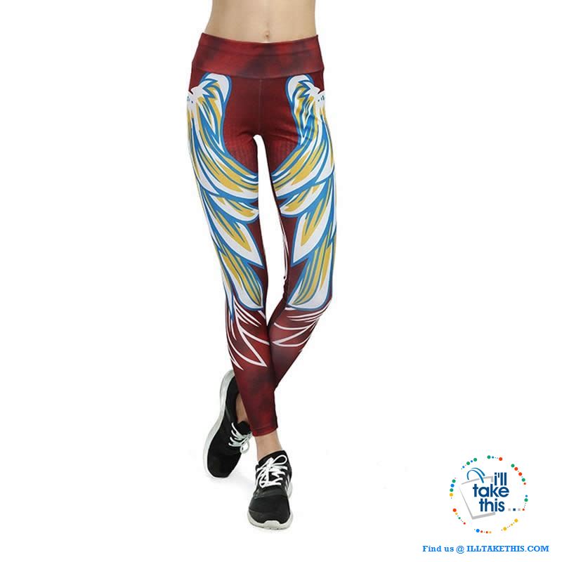 Sheer Angel Wing 3D Printed Women's Leggings/Work Out Pants - 4 Colored Options - I'LL TAKE THIS