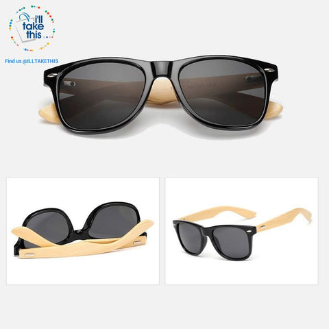 Image of Wooden Vintage Wayfarer Retro Sunglasses 20 Colors - UV 400 UVA/UB Protection Mirrored Polycarb Lens - I'LL TAKE THIS