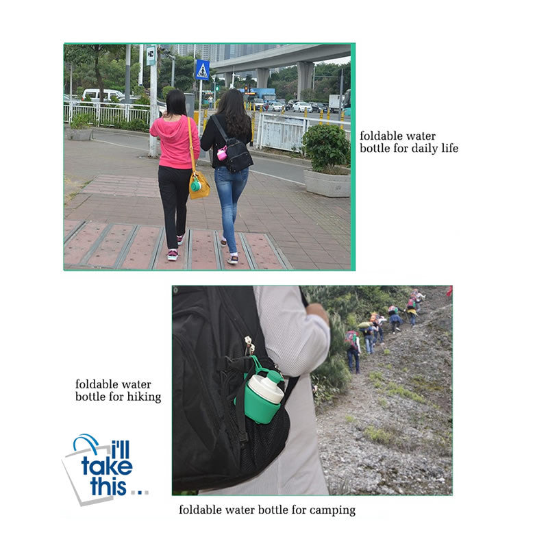 Collapsible Silicone Water Bottle 520ml / 17Oz - I'LL TAKE THIS