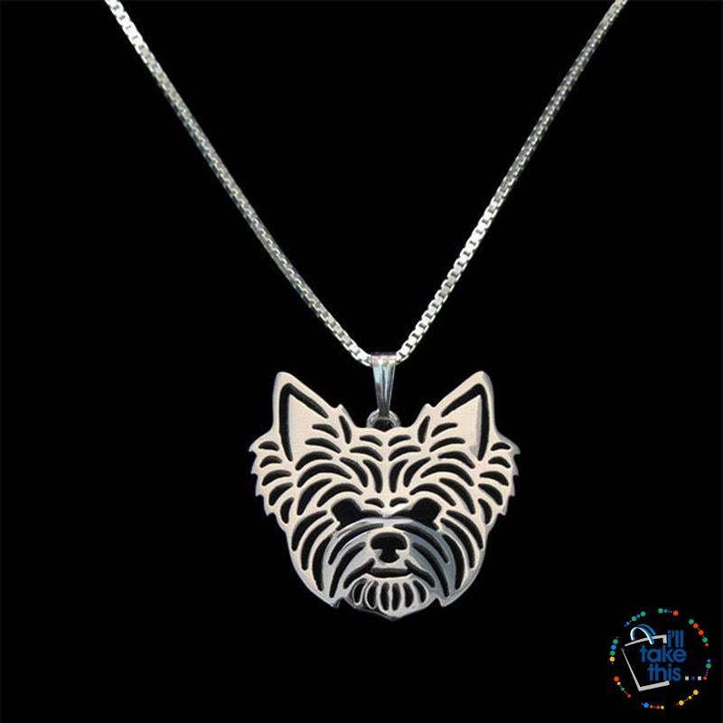 Yorkshire Terrier PendantĀ in Gold, Silver or Rose Gold plating with FREE Link chain - I'LL TAKE THIS