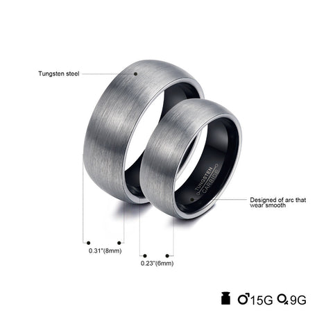 Image of Hand-crafted Wedding, Engagement, Couples Rings in Tungsten Steel - Rose Gold or Black Color đ - I'LL TAKE THIS