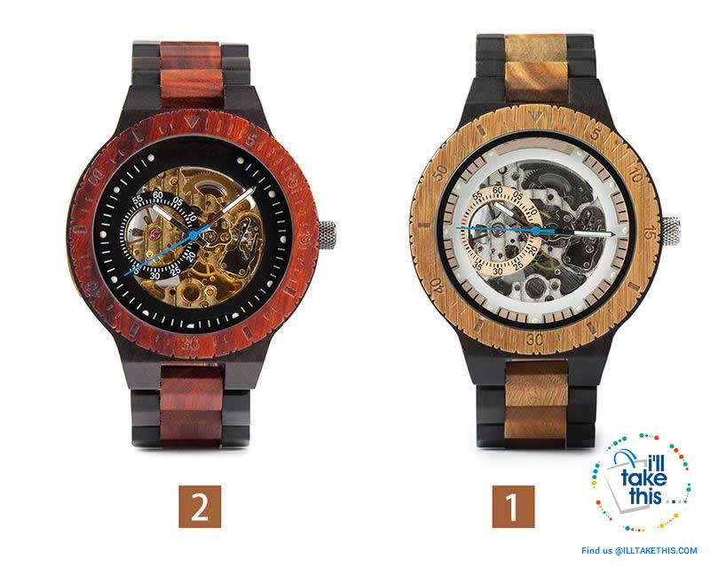 Men's Skeleton Style Wooden Watches - Love the Look! - I'LL TAKE THIS