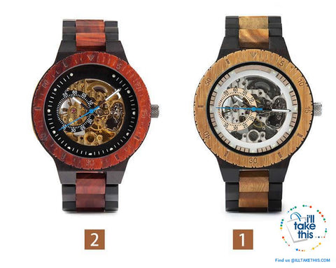 Image of Men's Skeleton Style Wooden Watches - Love the Look! - I'LL TAKE THIS