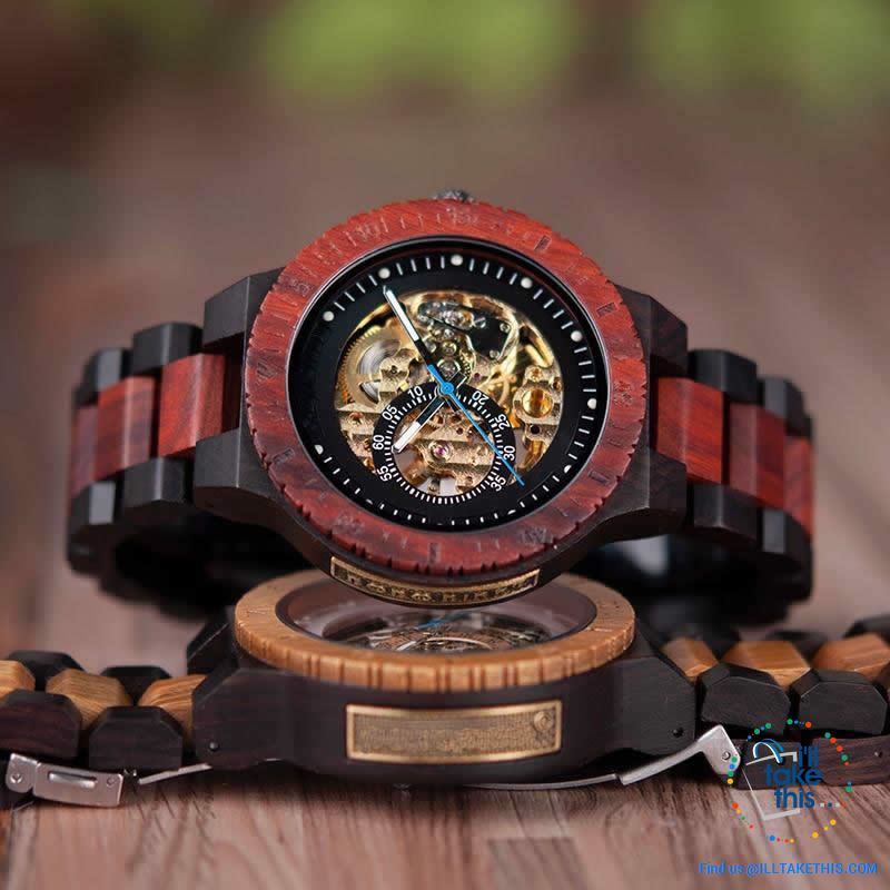 Men's Skeleton Style Wooden Watches - Love the Look! - I'LL TAKE THIS