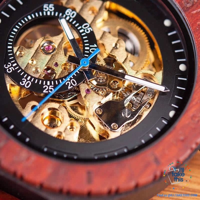 Men's Skeleton Style Wooden Watches - Love the Look! - I'LL TAKE THIS