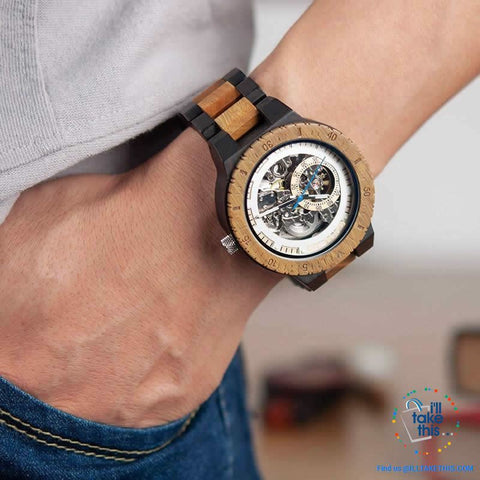 Image of Men's Skeleton Style Wooden Watches - Love the Look! - I'LL TAKE THIS