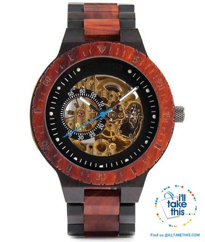 Image of Men's Skeleton Style Wooden Watches - Love the Look! - I'LL TAKE THIS