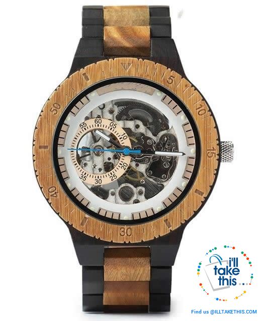 Men's Skeleton Style Wooden Watches - Love the Look! - I'LL TAKE THIS