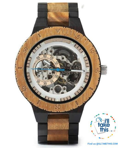 Image of Men's Skeleton Style Wooden Watches - Love the Look! - I'LL TAKE THIS